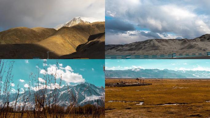 新疆大气震撼延时摄影金草滩白沙湖