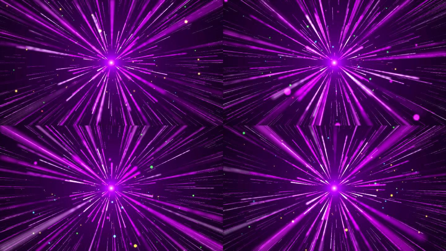 4K紫色星光背景循环