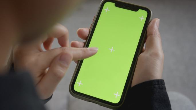 4K商务手机绿幕抠图换屏、手机操作手势