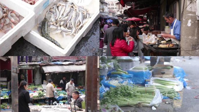 街边小吃，露天菜市场