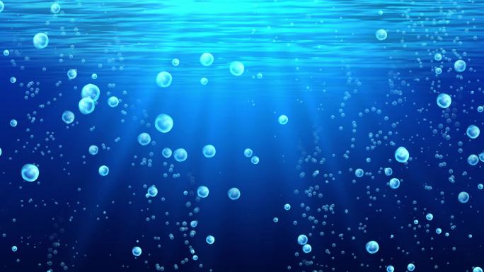 4K海洋海底泡泡唯美循环