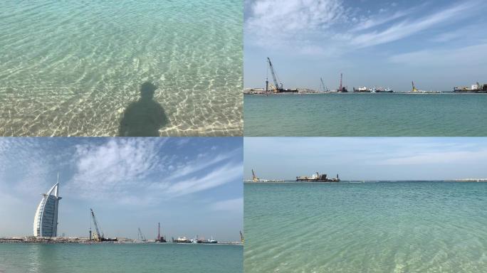 帆船酒店海滩，迪拜风景