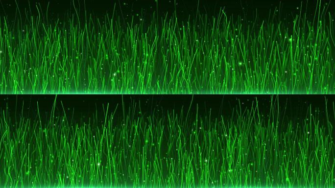 4K绿色优美粒子线条背景循环