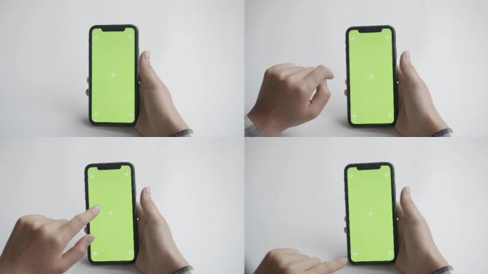 4K手机绿幕抠图追踪、手机换屏操作手势
