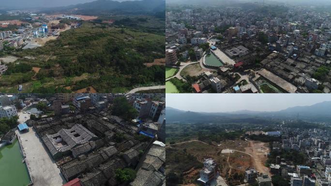 乡村农村小镇风光梅州埔寨4K航拍空镜头