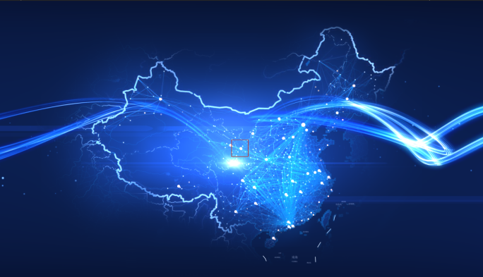 中国地图 粒子logo