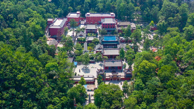 航拍黔灵山弘福寺4K