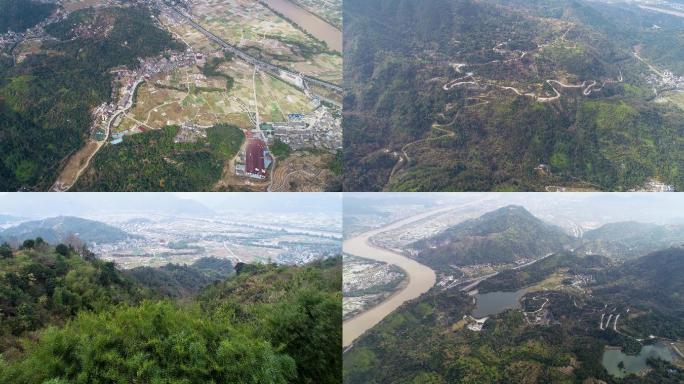 航拍浙江省瑞安市马屿镇清祥乡上空鸟瞰