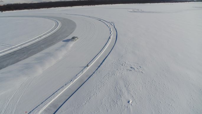 海拉尔雪景航拍