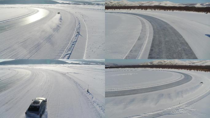 海拉尔雪景航拍