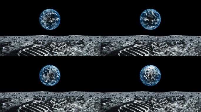 从月球看地球旋转视频