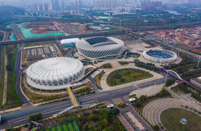武汉网球中心航拍延时