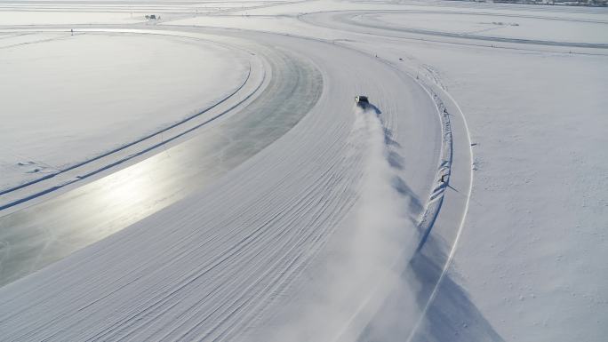 海拉尔雪景航拍