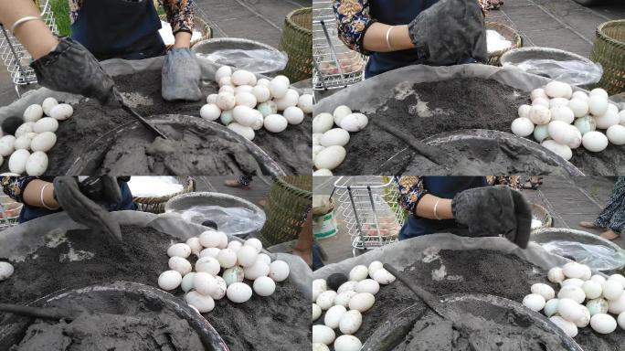 手工咸蛋松花蛋变蛋腌蛋制作流程高清