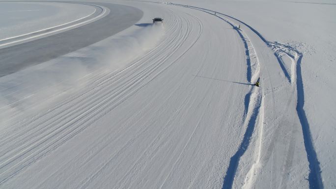 海拉尔雪景航拍