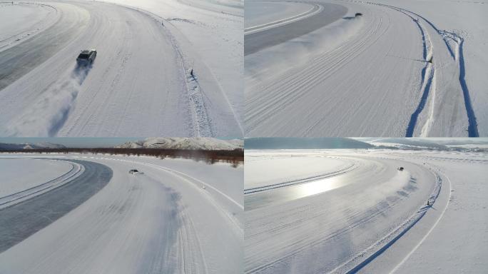 海拉尔雪景航拍