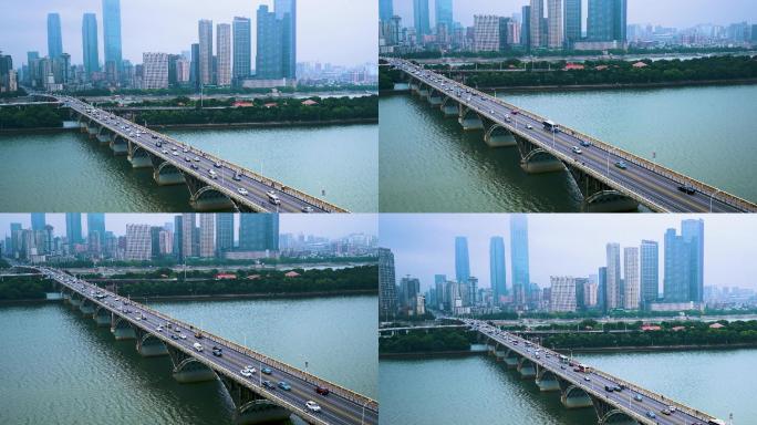 4K湘江一桥延时空镜