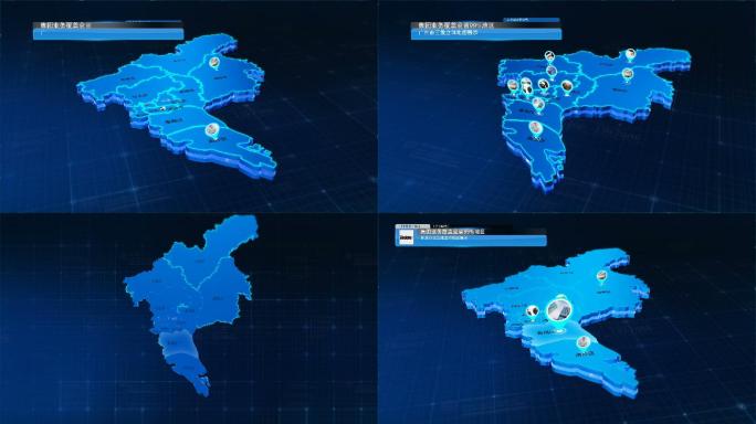 科技区位分布展示广州三维地图