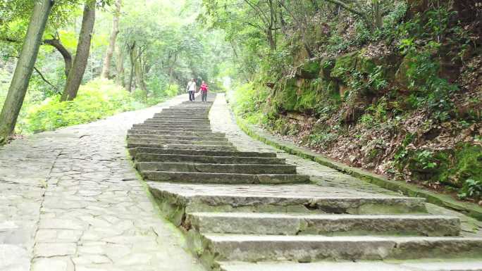 石阶路台阶路登山路岳麓山