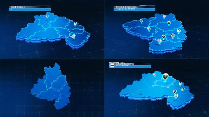 三维肇庆地图科技区位分布展示