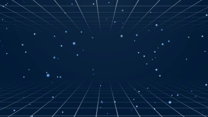 科技蓝色网格粒子运动视频