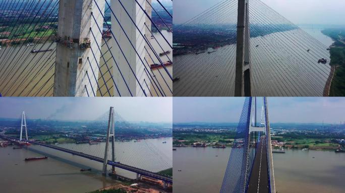 武汉四环线青山大桥建设（长镜头）