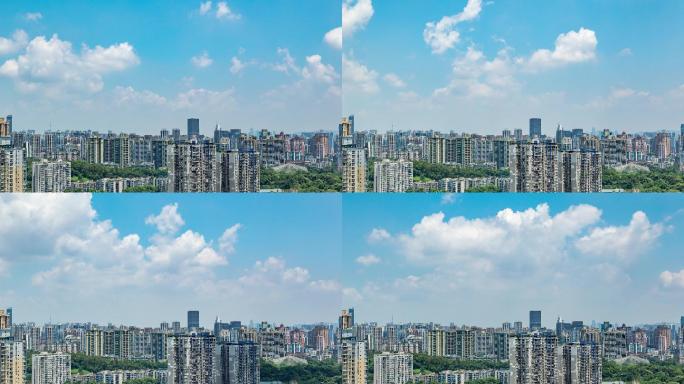 重庆九龙坡区城市天际线延时摄影4K