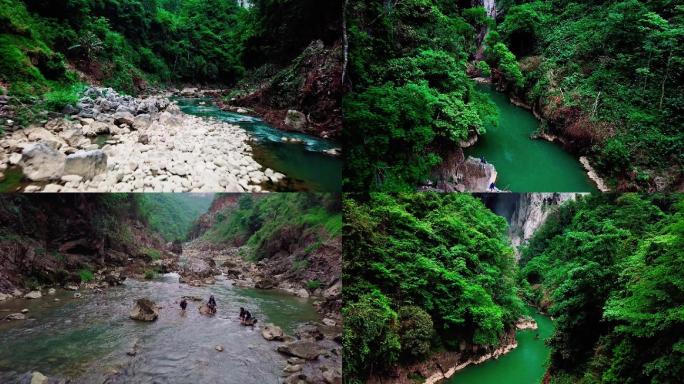 峡谷溪流