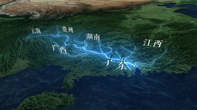 珠江流域地图