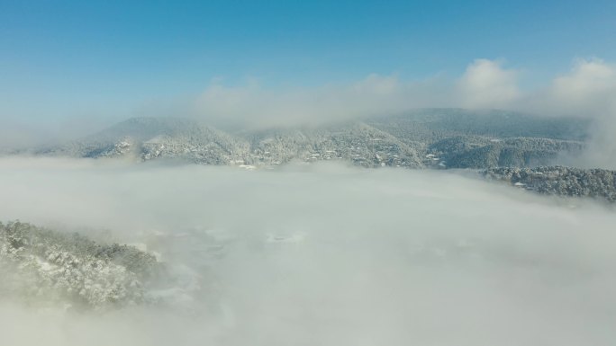 冰雪庐山延时摄影