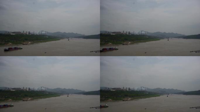 工厂化工厂河流江水浓烟环境污染、可商用