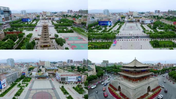 张掖市中心广场木塔寺鼓楼