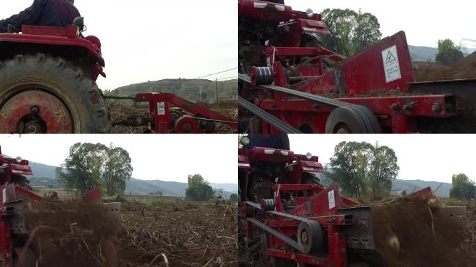 机械化农业丰收土豆