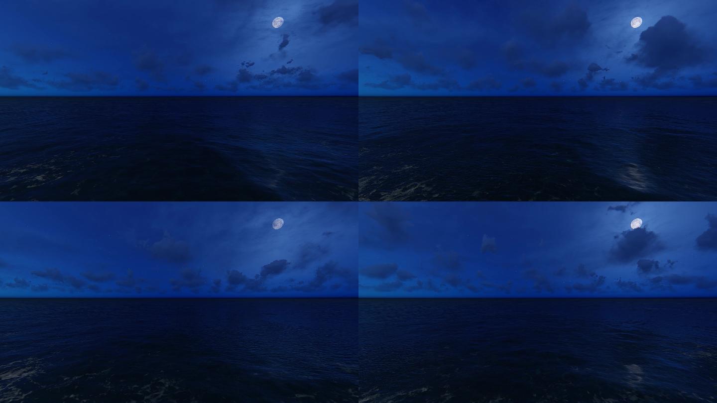 夜景海水