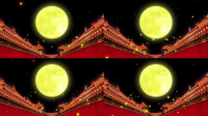 月亮背景粒子中秋节