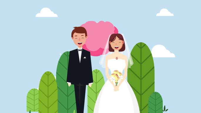 mg新人结婚婚礼动画AE模板