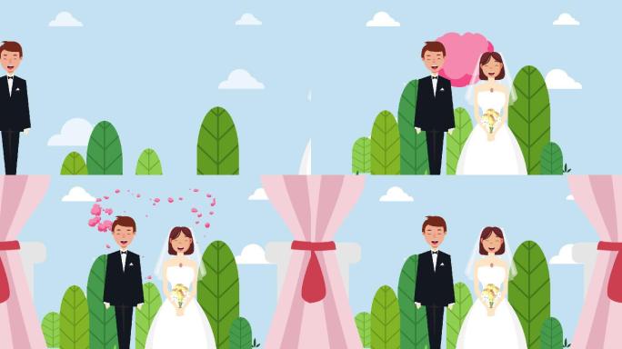 mg新人结婚婚礼动画AE模板