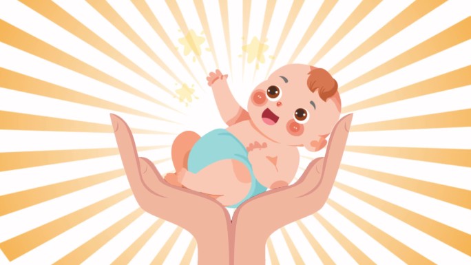 mg动画卡通可爱婴儿宝宝小孩AE模板
