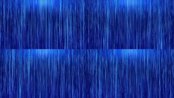 4K蓝色粒子雨推进下落背景循环
