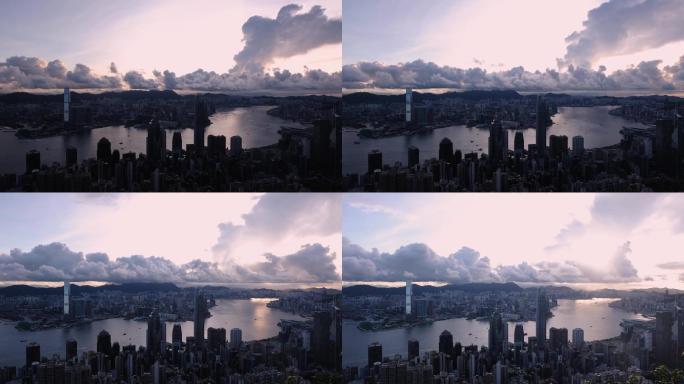 2020年7月1日太平山顶拍香港日出