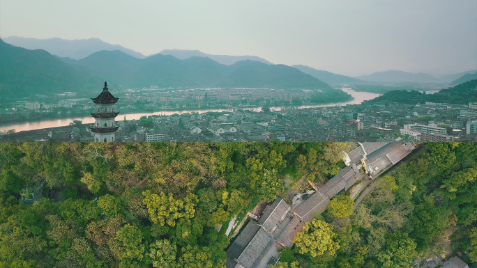 浙江省台州市临海航拍4k_709素材