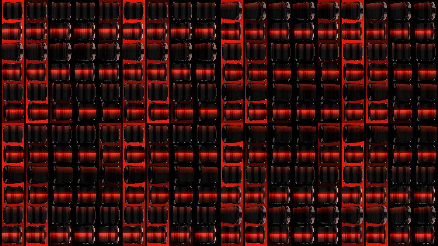 4k电子红色条状光效闪烁系列