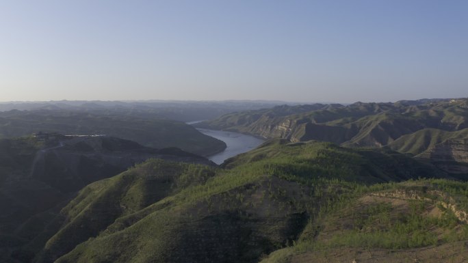 4K-原素材-黄河太极湾航拍