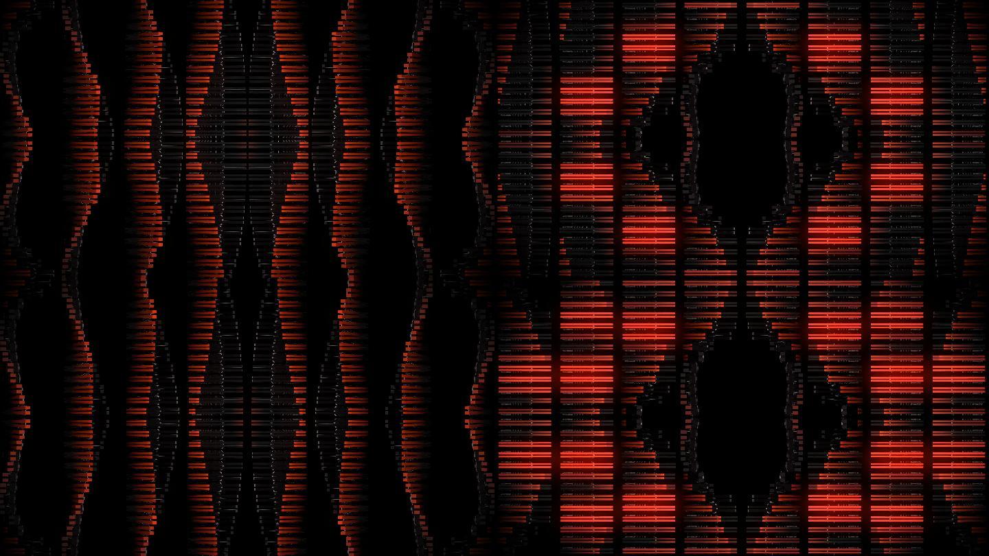 4k电子红色条状光效闪烁系列
