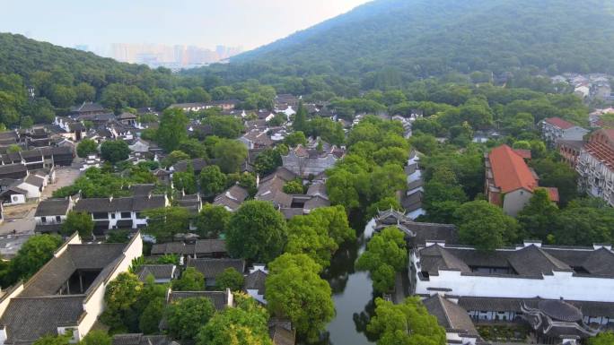  惠山古镇航拍视频素材