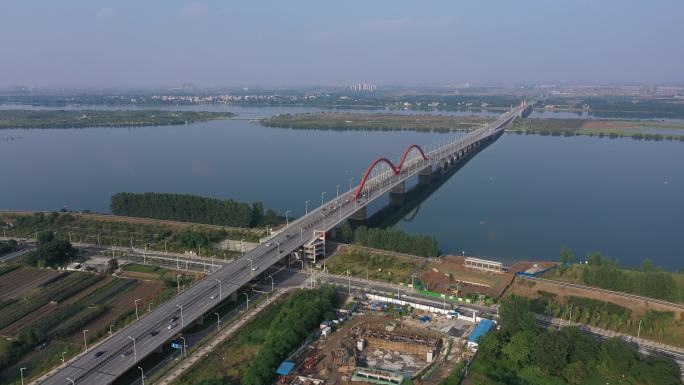 4K-原素材-襄阳东津大桥航拍