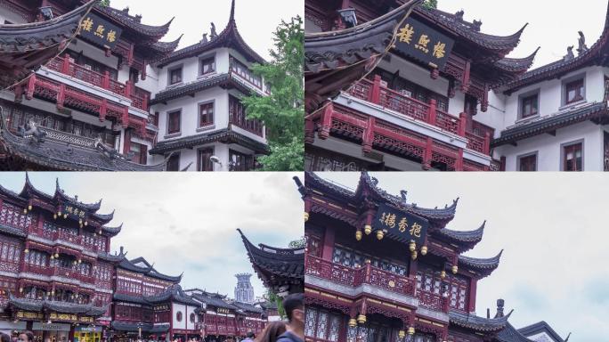 延时6k上海城隍庙建筑素材