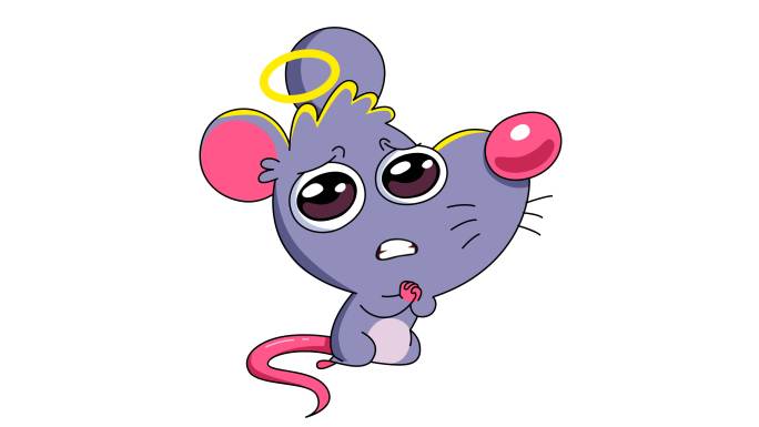 mg可爱的老鼠祈祷-alpha通道
