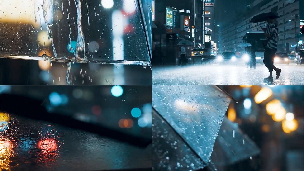 雨天情绪都市夜景灯光迷离夜色下班汽车交通 1280x7 高清视频素材下载 编号 实拍视频 Vj师网www Vjshi Com