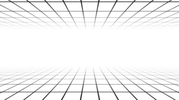 宽屏白色空间感网格动画-无缝循环